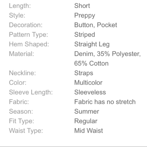 DENIM & CREAM OVERALLS SHORTS! - Picture 3 of 5